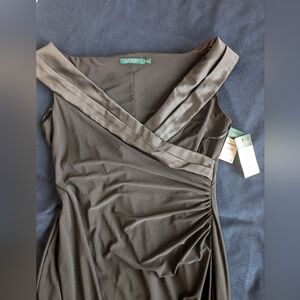 Ralph Lauren V Neck Black Evening Dress